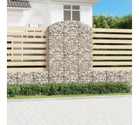 vidaXL Cesto Gabbione ad Arco 150x50x220/240 cm Ferro Zincato