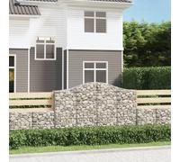 vidaXL Cesto Gabbione ad Arco 200x30x120/140 cm Ferro Zincato