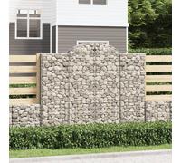 vidaXL Cesto Gabbione ad Arco 200x30x160/180 cm Ferro Zincato, Cesto gabbione ad Arco, gabbione, Gabbia Muro in Pietra, gabbione ad Arco, Gabbia