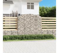 VidaXL Cesto Gabbione ad Arco 200x50x180/200 cm Ferro Zincato
