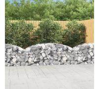 vidaXL Cesto Gabbione ad Arco 200x50x60/80 cm Ferro Zincato