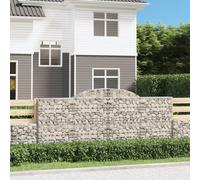 vidaXL Cesto Gabbione ad Arco 300x30x120/140 cm Ferro Zincato