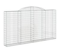 vidaXL Cesto Gabbione ad Arco 300x30x160/180 cm Ferro Zincato