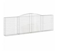 vidaXL Cesto Gabbione ad Arco 400x30x120/140 cm Ferro Zincato