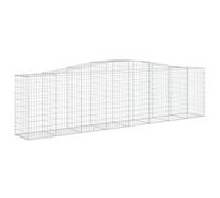 vidaXL Cesto Gabbione ad Arco 400x50x100/120 cm Ferro Zincato