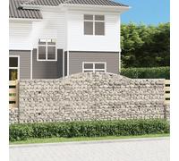 vidaXL Cesto Gabbione ad Arco 400x50x140/160 cm Ferro Zincato