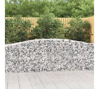 vidaXL Cesto Gabbione ad Arco 400x50x80/100 cm Ferro Zincato
