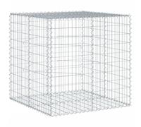 vidaXL Cesto Gabbione con Copertura 100x100x100 cm in Ferro Zincato, Muro di gabbione, Muro di Sostegno a gabbione, Recinzione di gabbione, gabbione