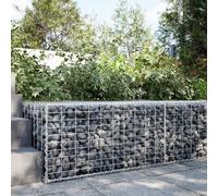 vidaXL Cesto Gabbione con Copertura 100x100x50 cm Ferro Zincato, Muro di gabbione, Muro di Sostegno a gabbione, Recinzione di gabbione, gabbione