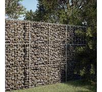 vidaXL Cesto Gabbione con Copertura 100x50x150 cm in Ferro Zincato