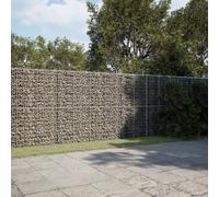 vidaXL Cesto Gabbione con Copertura 1100x50x200 cm Ferro Zincato