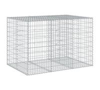 vidaXL Cesto Gabbione con Copertura 150x100x100 cm in Ferro Zincato, muro di gabbione, muro di sostegno a gabbione, recinzione di gabbione, gabbione
