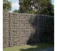 vidaXL Cesto Gabbione con Copertura 200x100x200 cm in Ferro Zincato, Muro di gabbione, Muro di Sostegno a gabbione, Recinzione di gabbione, gabbione