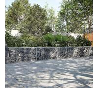 vidaXL Cesto Gabbione con Copertura 600x50x50 cm in Ferro Zincato, Muro di gabbione, Muro di Sostegno a gabbione, Recinzione di gabbione, gabbione
