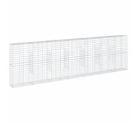 vidaXL Cesto Gabbione con Copertura 700x50x200 cm Ferro Zincato, Muro di gabbione, Muro di Sostegno a gabbione, Recinzione di gabbione, gabbione