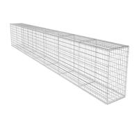 vidaXL Cesto Gabbione Coperto da Giardino 600x40x100cm Muro in Filo Zincato