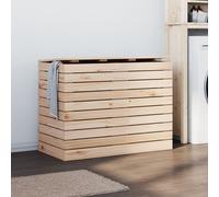 vidaXL Cesto per Bucato 88,5x44x66 cm Legno Massello Pino