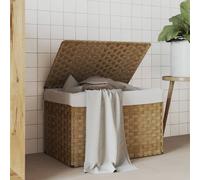vidaXL Cesto Portabiancheria con Coperchio 55,5x35x34 cm Polyrattan