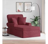 vidaXL Chaise Longe con Gonna 3 pz Rosso Vino Tessuto 91 x 157 x 91 cm