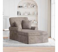 vidaXL Chaise Longe con Gonna con cuscino Sabbia 157 x 91 x 91 cm ARES