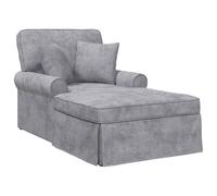 vidaXL Chaise Longe con Gonna Grigio Chiaro 157 x 91 x 91 cm ARES
