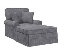 vidaXL Chaise Longe con Gonna Grigio Scuro 157 x 91 x 91 cm ARES