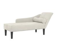 vidaXL Chaise Longue Divano Letto con Cuscini Crema in Velluto 2 posti