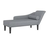 vidaXL Chaise Longue con Cuscini Grigio Chiaro in Tessuto