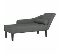 vidaXL Chaise Longue con Cuscini Grigio Scuro in Tessuto