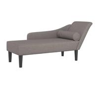 vidaXL Chaise Longue con Cuscini Tortora in Tessuto