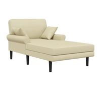 vidaXL Chaise longue Crema Similpelle