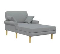 vidaXL Chaise longue Grigio Chiaro Tessuto