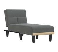 vidaXL Chaise Longue in tessuto Grigio scuro