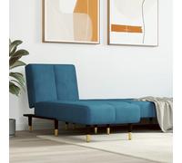 vidaXL Chaise Longue in Velluto Blu