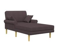 vidaXL Chaise longue Marrone Scuro Tessuto