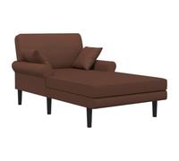 vidaXL Chaise longue Marrone Similpelle