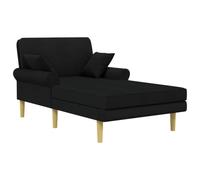 vidaXL Chaise longue Nero Tessuto