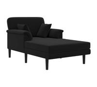 vidaXL Chaise longue Nero Velluto