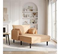 vidaXL Chaise longue oversize Beige Bouclé