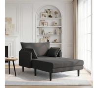 vidaXL Chaise longue oversize Grigio Scuro Bouclé