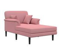 vidaXL Chaise longue Rosa Velluto