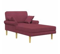 vidaXL Chaise longue Rosso Vino Tessuto