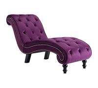 vidaXL chaise longue, sedia a sdraio, poltrona rilassante, in velluto, colore viola