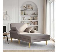 vidaXL Chaise longue Tortora Tessuto