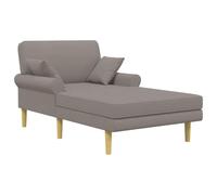 vidaXL Chaise longue Tortora Tessuto