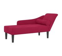 vidaXL Chaise Lounge con Cuscini Rosso Vino in Velluto, Divano Letto, Divano Imbottito, Seduta da Soggiorno, dormeuse, Seduta da Salotto