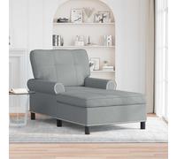 vidaXL Chaise Lounge Grigio chiaro Tessuto 91 x 157 x 91 cm
