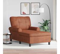 vidaXL Chaise Lounge Marrone Pelle Sintetica 91 x 157 x 91 cm