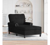 vidaXL Chaise Lounge Nero Tessuto 91 x 157 x 91 cm