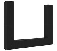 vidaXL Check ce - Set di mobili per TV, 6 pezzi, in rovere nero. È realizzato in legno di ingegneria e ha un aspetto super moderno. Ideale per il vostro salotto o il vostro cinema di casa, vi offre un